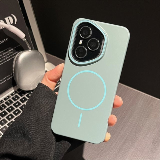 Magnetische Schutzhülle für Honor 400 Pro 300 200 100 Lite 500 600 Pro in Blau, stoßfeste und hautfreundliche PC-Hülle - Bild 1