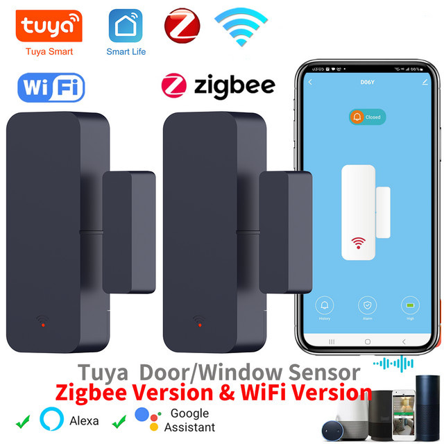 Tuya Zigbee WLAN Türsensor und Fenstersensor zur Fernsteuerung via App kompatibel mit SmartLife Yandex Alexa - Bild 1