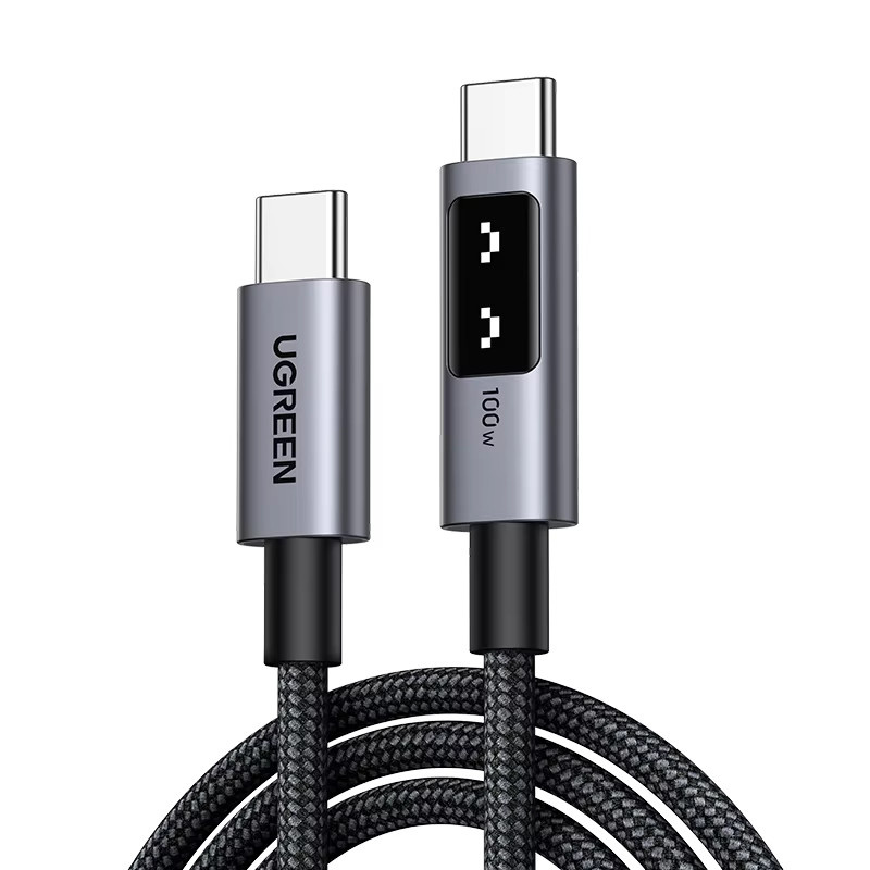 UGREEN UNO PD100W USB-C auf USB-C Schnellladekabel für iPhone 17 16 15, Samsung, Xiaomi und MacBook, Schwarz/Grau - Bild 1