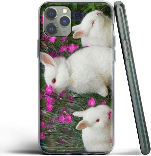Silikonhülle mit süßem Baby-Kaninchen-Design für Apple iPhone Modelle in Multicolour - Bild 1