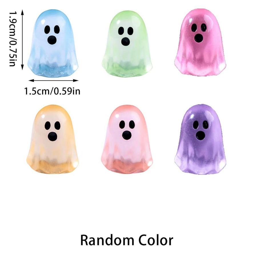 Wucifang Bags Halloween Mini Geisterfiguren aus Harz in Mehrfarbig leuchtet im Dunkeln - Bild 2
