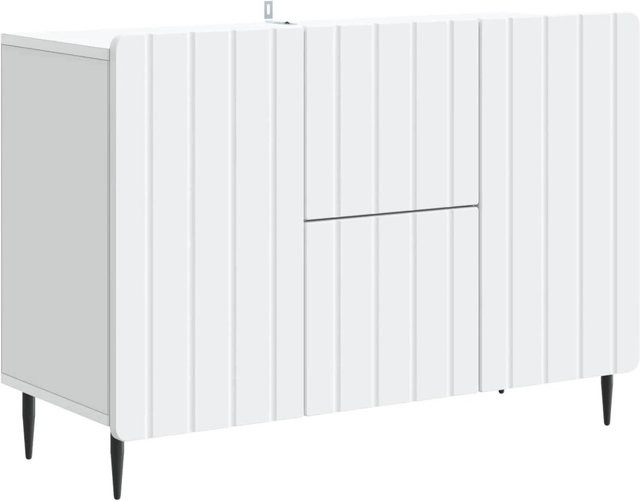 vidaXL Sideboard modern mit Schubladen in Weiß, B/T/H: 89 x 34,5 x 62 cm - Bild 1
