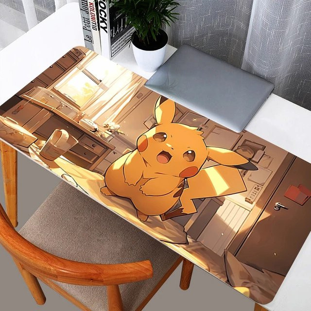 Potdemiel Pokemon Pikachu Anime XXL Mauspad für PC Gamer und Tastaturen - Bild 1