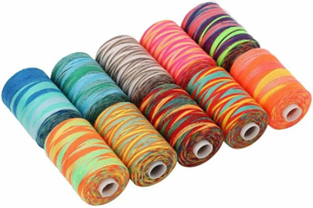 Regenbogen Polyester-Nähgarn in Mehrfarben für Handarbeit und Nähmaschinen, 914 Meter - Bild 1