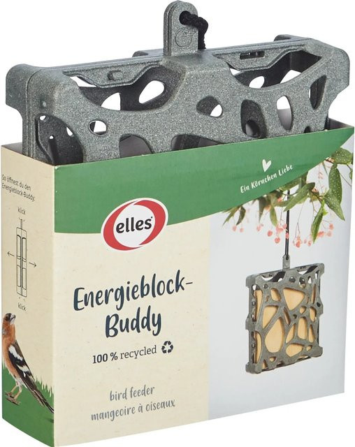 Elles Futterstation Energieblock-Buddy in Grau B/T/H: 13 x 15 x 4 cm - Bild 1
