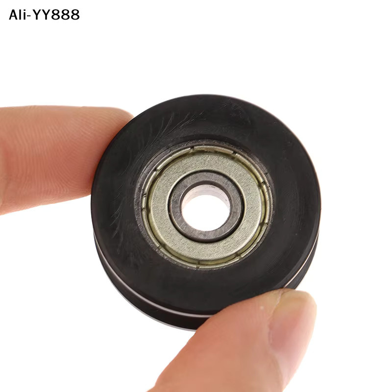 JETTING U-Nut-Rollenlager 626 für Schiebetür und Fenster, U-förmiges Rollenrad aus Stahl und Kunststoff, Schwarz - Bild 2