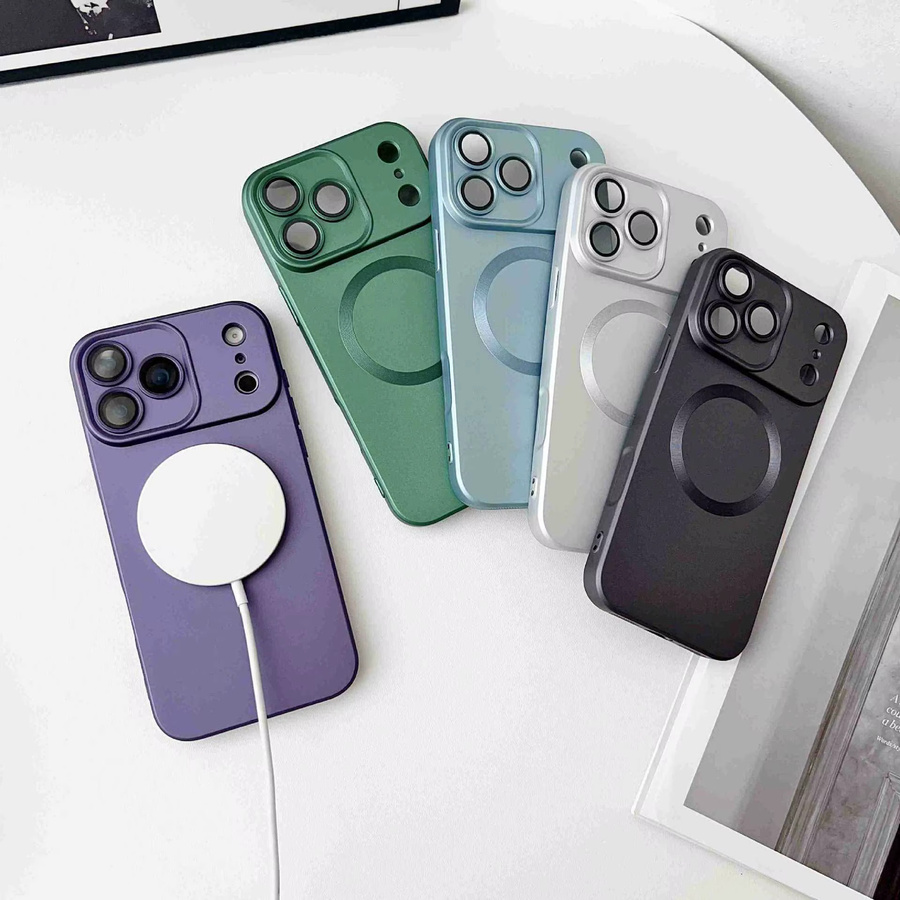 VOUVI Magnetische Kabellose Ladehülle für iPhone in Grün - Bild 5