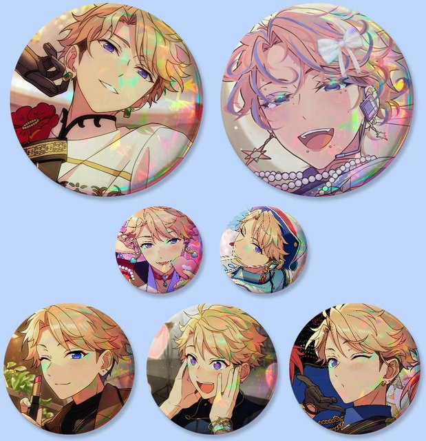 Bilibili Brosche Arashi Narukami, Runde Anstecknadel, Unisex - Bild 1