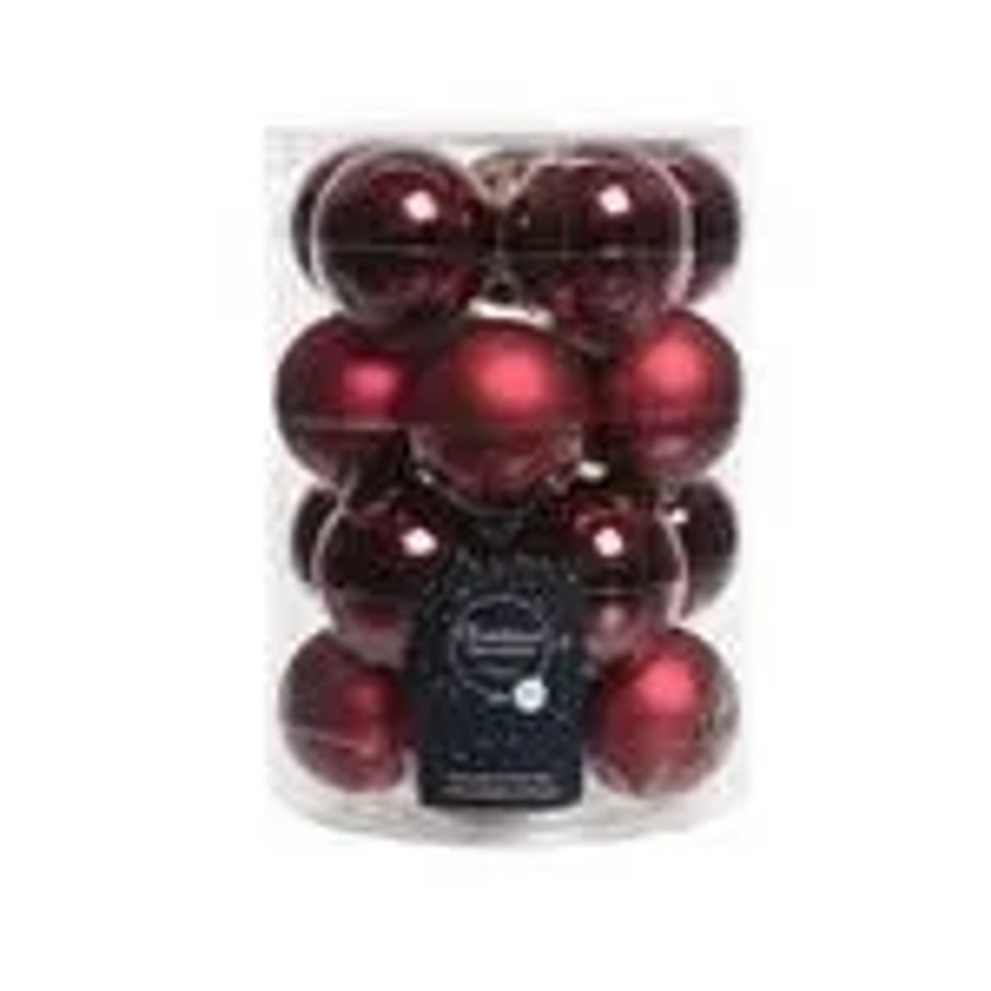 Kaemingk Weihnachtsbaumkugeln aus Glas in Rot, 20 Stück, Durchmesser: 6 cm, Glanz und Matt - Bild 2