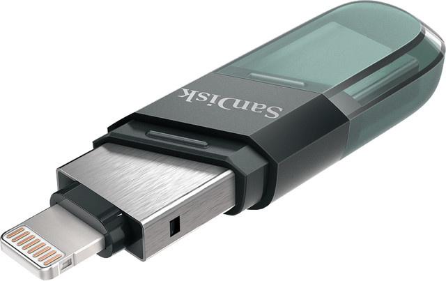 SanDisk iXpand Flip USB-A 3.1 und Lightning Flash Drive, 256 GB, Schwarz - Bild 1
