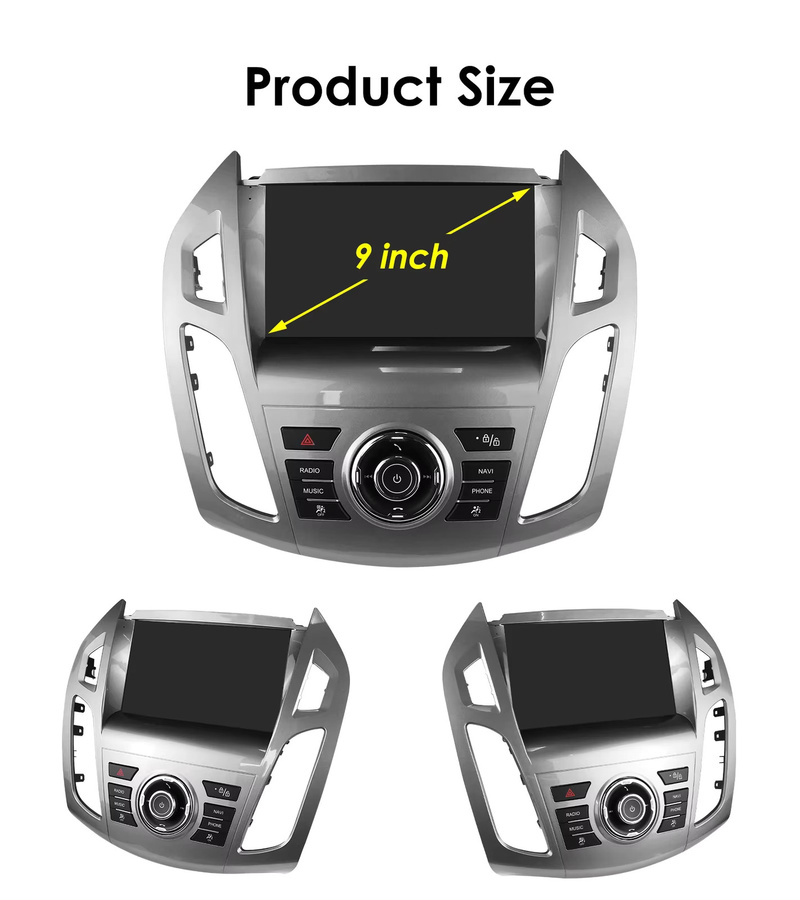 Hizpo Android Autoradio mit 9 Zoll Display für Ford Transit Connect und Ford Tourneo Connect 2013 - 2018 inklusive Carplay, GPS und 360 Grad Kamera Unterstützung - Bild 4