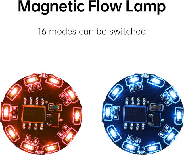 diymore LED Magnetischer Lichtschalter mit 16 Modi und RGB Induktionssteuerung in Rot - Bild 1