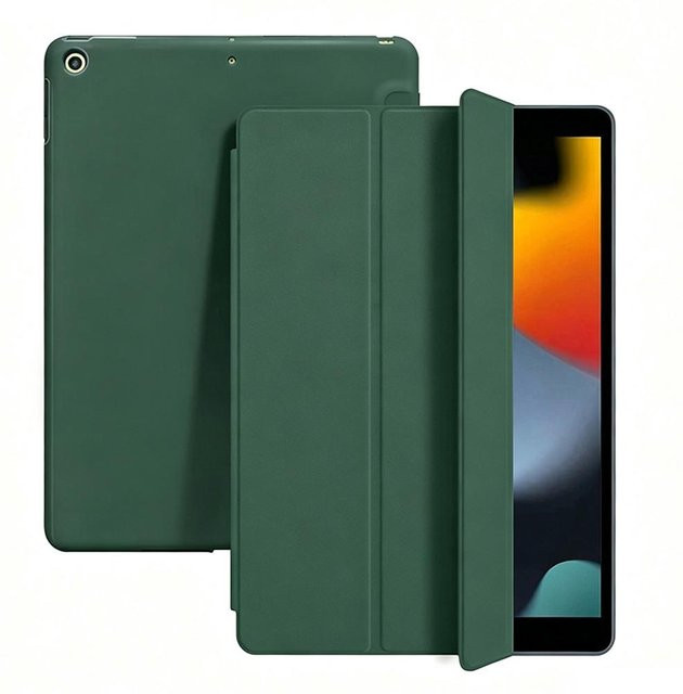 Magnetisches Smart-Cover für iPad 10.2 Zoll (7., 8. und 9. Generation) mit Auto Wake/Sleep Funktion und weicher Silikonhülle in Grün - Bild 1
