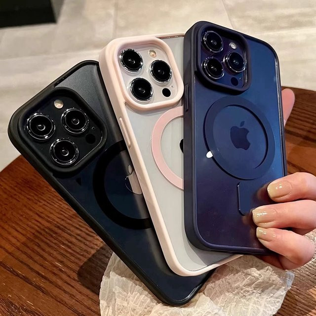 EIENACOCO Transparente MagSafe Handyhülle mit magnetischer kabelloser Ladefunktion für iPhone 12 bis iPhone 17 Pro Max in Grün - Bild 1