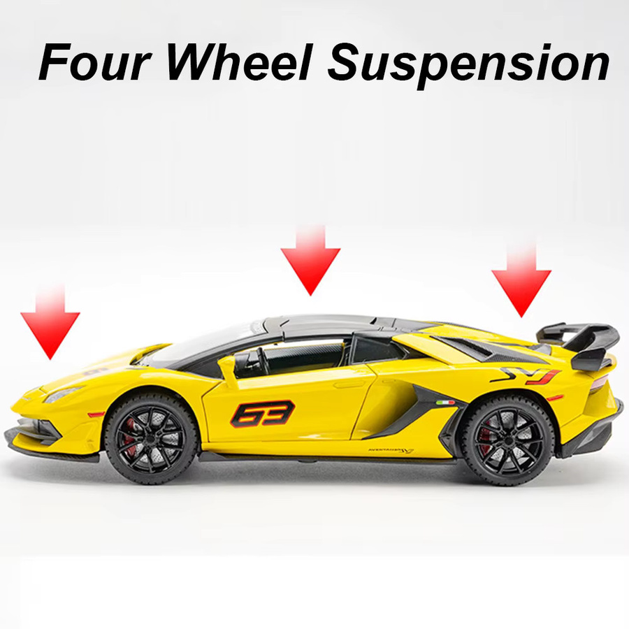 Lambor Aventador SVJ 63, Sportwagen-Modell, 1:24, Metall, mit Sound und Licht - Bild 2