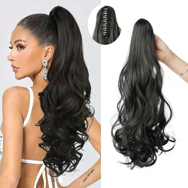 WIGSIN Haarverlängerungen, synthetisch, mehrfarbig, lockig, Damen - Bild 1