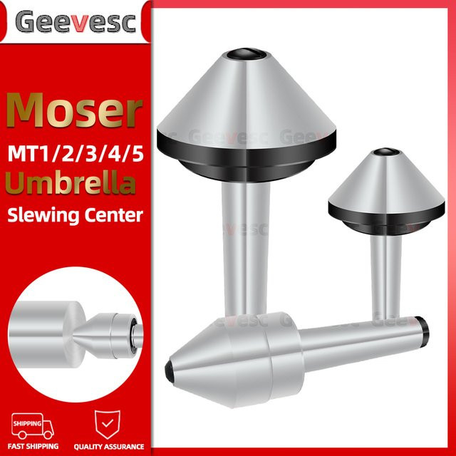 Präzisions Morse Tapper Pilzkopf Zentrierer für CNC Drehmaschinen in Silber (MT2 bis MT6) - Bild 1