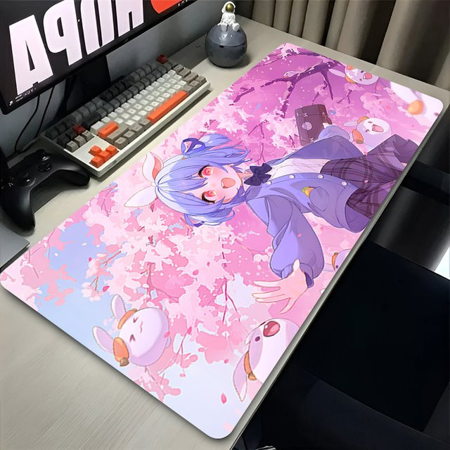 Hololive Usada Pekora Anime Mädchen Mousepad XXL Multicolor mit rutschfester Unterlage und Locking Edge für Gamer und PC-Schreibtische - Bild 1