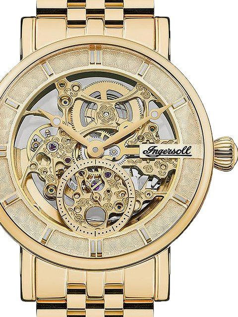 Ingersoll Automatik Herrenuhr, Edelstahl, Gold, 40 mm, 5 ATM - Bild 1