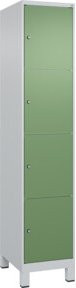 C+P Schließfachschrank Classic PLUS mit Füßen, 1 Abteil, Lichtgrau und Resedagrün, B/T/H: 195 x 40 x 50 cm - Bild 1