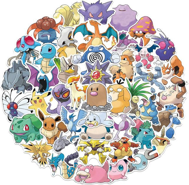 TAKARA TOMY Pokémon Aufkleber, Pikachu Eevee, Set / Bundle - Bild 1
