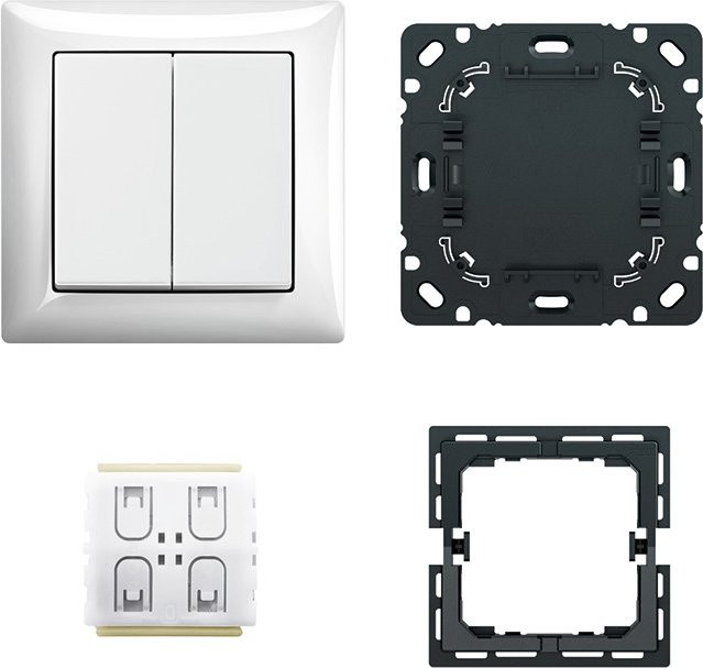 Busch-Jaeger BT-switch Set 6716/01 UJ-914 Busch-balance® SI in Weiß mit Bluetooth und Casambi zur dimmbaren Fernsteuerung - Bild 1