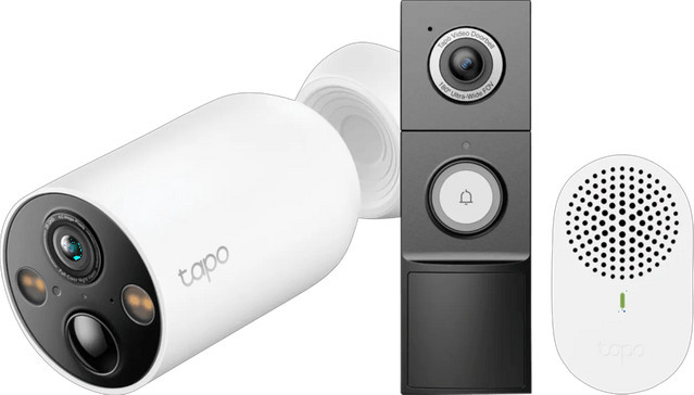 TP-Link Tapo C460 und D235 Smart Video Doorbell Set mit Akku und Kabelanschluss, Weiß, Wi-Fi - Bild 1