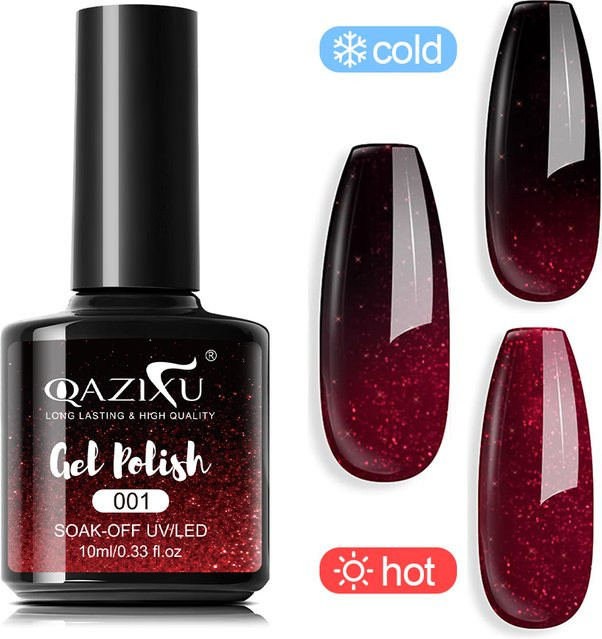 QAZIXU Thermo-Gel-Nagellack, Farbwechsel, Glänzend, 10 ml - Bild 1