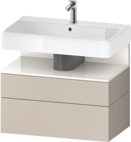 Duravit Waschtischunterschrank Qatego Wandhängend in Weiß oder Beige, B/T/H: 79 x 47 x 59 cm - Bild 1