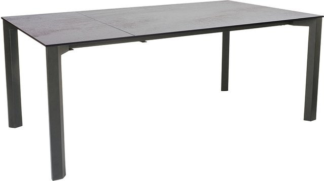Stern Ausziehtisch Penta Aluminium in Graphit mit Tischplatte Silverstar Zement hell, B/T: 160/210 x 100 cm - Bild 1