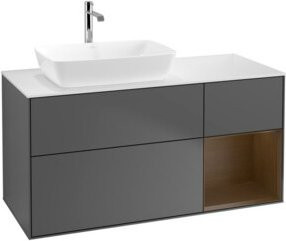 V&B Waschtischunterschrank Finion in Anthrazit, Breite: 120 cm, Tiefe: 50,1 cm, Höhe: 50,1 cm - Bild 1