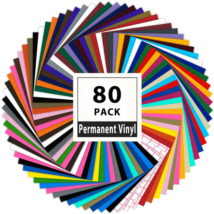 HTVRONT Permanent-Klebefolien-Set aus selbstklebendem Vinyl mit Transferfolien für Partydekorationen und Aufkleber, B: 30,48 cm x H: 30,48 cm - Bild 3