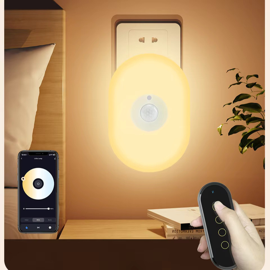 Tuya Smart LED Nachtlicht mit WLAN und PIR-Bewegungssensor, weiße Wandlampe für das Schlafzimmer - Bild 2