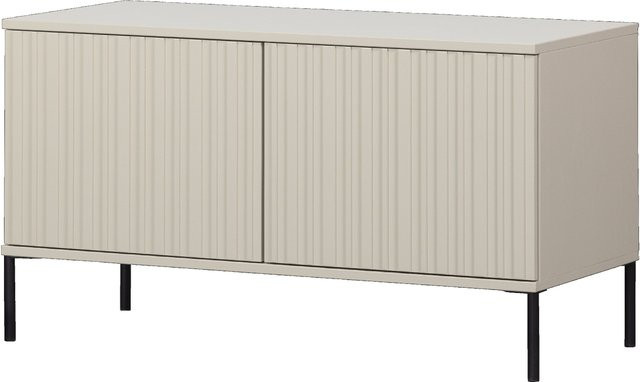 Lowboard MOUTIQUE ALLURE aus Massivholz Kiefer in Braun mit modernem Design, B/T/H: 100 x 44 x 56 cm - Bild 1