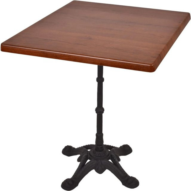 DELUKE Bistrotisch KOLLIN quadratisch Dunkelbraun B/T: 70 x 70 cm, Höhe: 66 cm - Bild 1