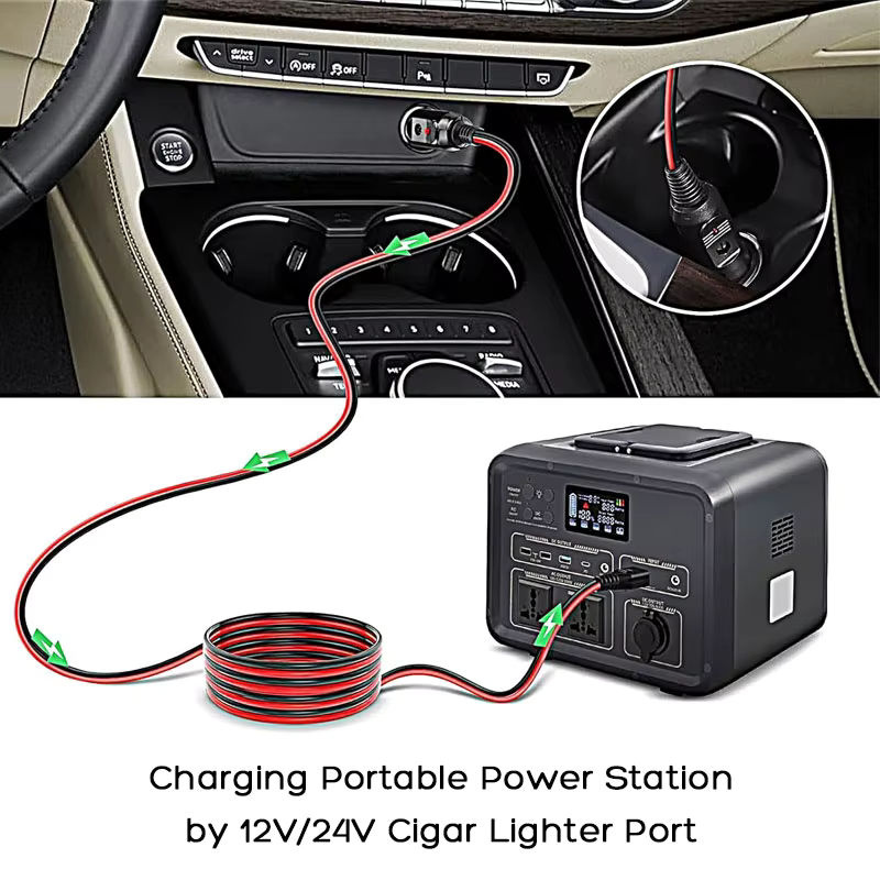 ALLPOWERS XT60 auf Auto-Zigarettenanzünder Adapterkabel, 12 AWG, Schwarz, Länge: 3 m und 1,5 m - Bild 3