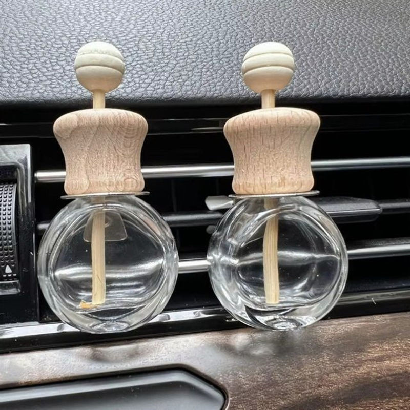 Transparenter Glas Flaschen Lufterfrischer als hängender Aromatherapie Diffusor für dein Auto - Bild 1