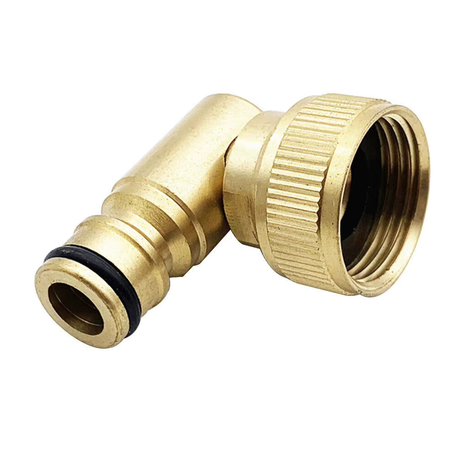 DAZZLEEX Schlauchtrommel mit drehbarem Ellenbogen-Schnellverbinder für Hoselock-Stecker, 3/4 Zoll BSP-Buchse, Farbe: Gold - Bild 3