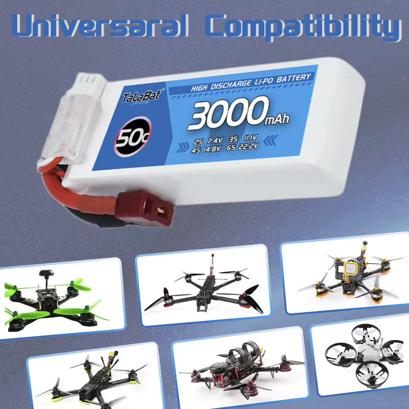 TalaBat 2S Lipo Akku 50C 3000mAh 7.4V mit T/XT60 Stecker, Modellteile - Bild 2