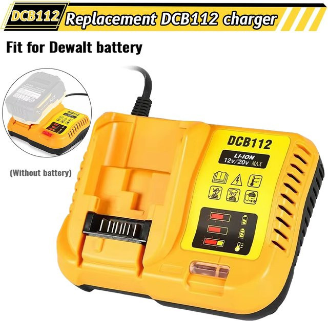 Dewalt DCB112 Lithium-Ionen-Batterieladegerät für 10,8V, 12V, 14,4V und 18V Akkus in Gelb - Bild 1