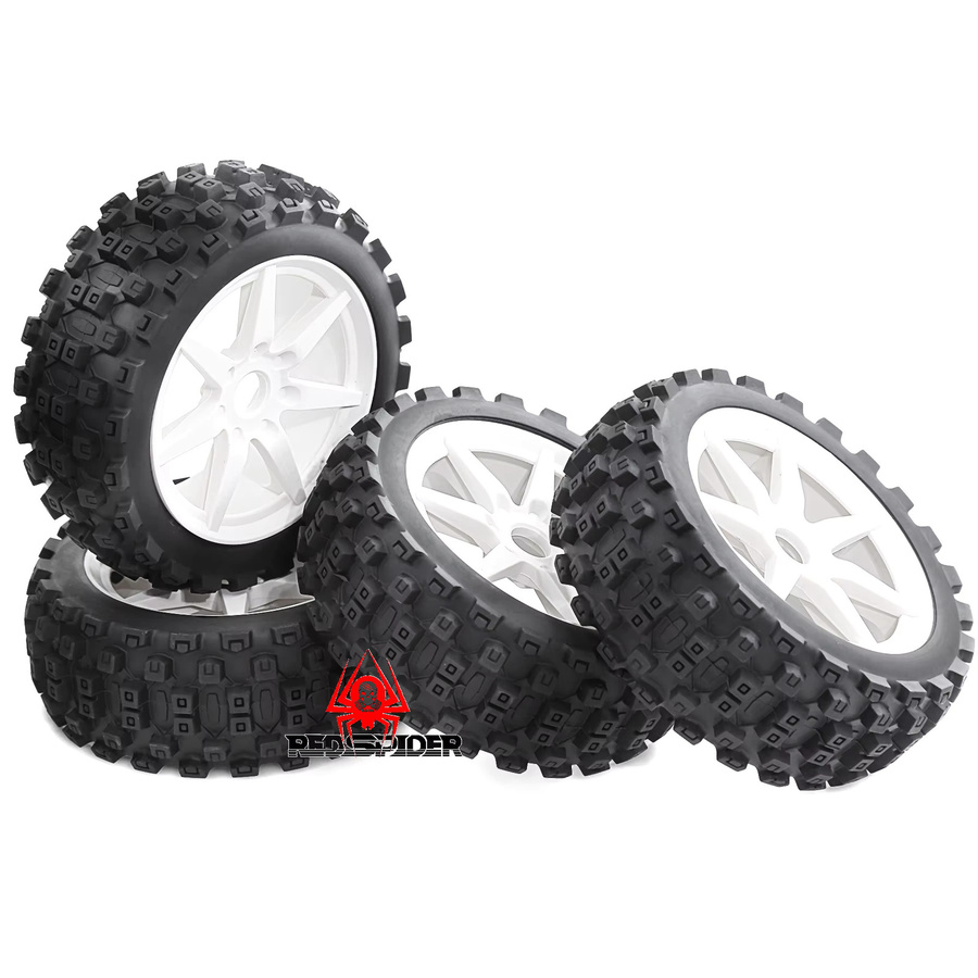 RC Off-Road Buggy Räder Reifen, 1/8, 118 mm, 17 mm Sechskant, Schwarz - Bild 5