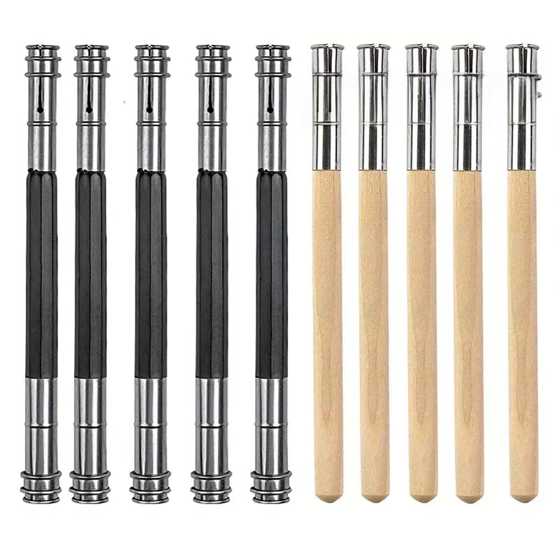 10-teiliges Set verstellbare Bleistiftverlängerungshalter aus Metall für Skizzen, Malerei und Schule - Bild 4