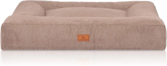 Knuffelwuff Hundebett Sofia Orthopädisch aus Velours in Beige B: 100 cm, T: 80 cm - Bild 1
