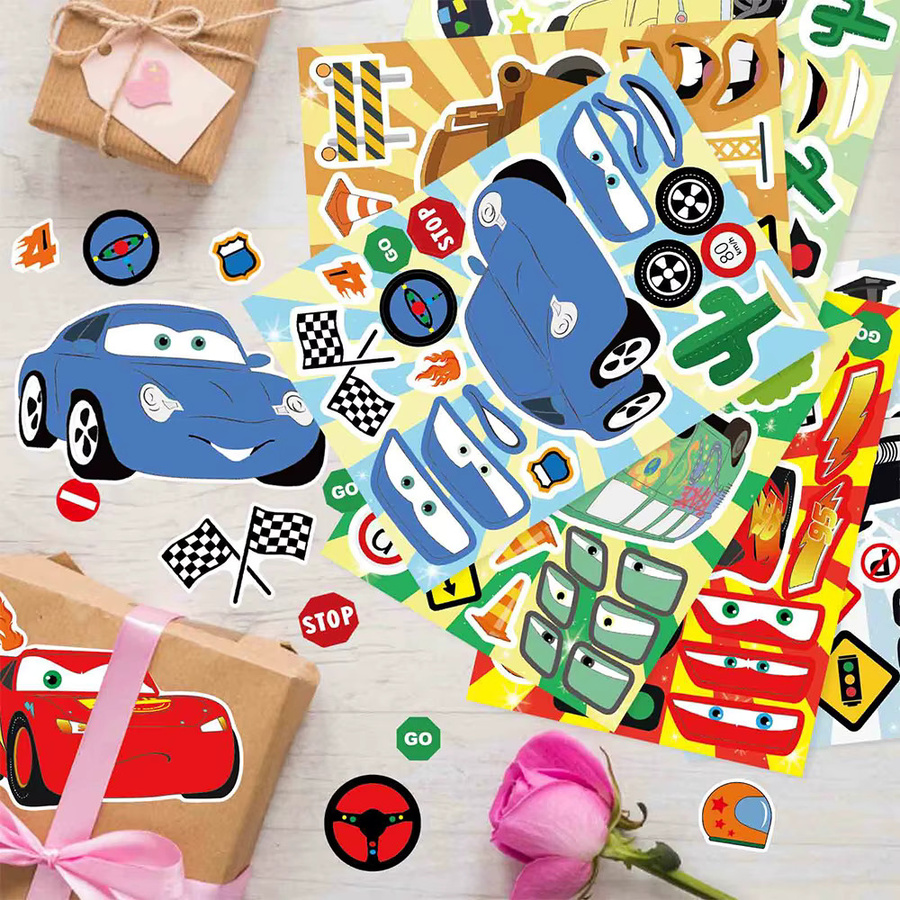 Disney Lightning McQueen Make a Face Puzzle-Aufkleber, 6/12 Blätter - Bild 3