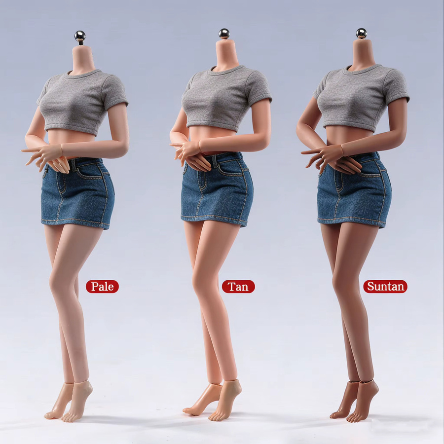 JIAOU DOLL Weiblicher Körper mit Großen Brüsten, Nahtloser Körper, 1/6 Maßstab, Actionfigur-Körper, Puppenmodell - Bild 2
