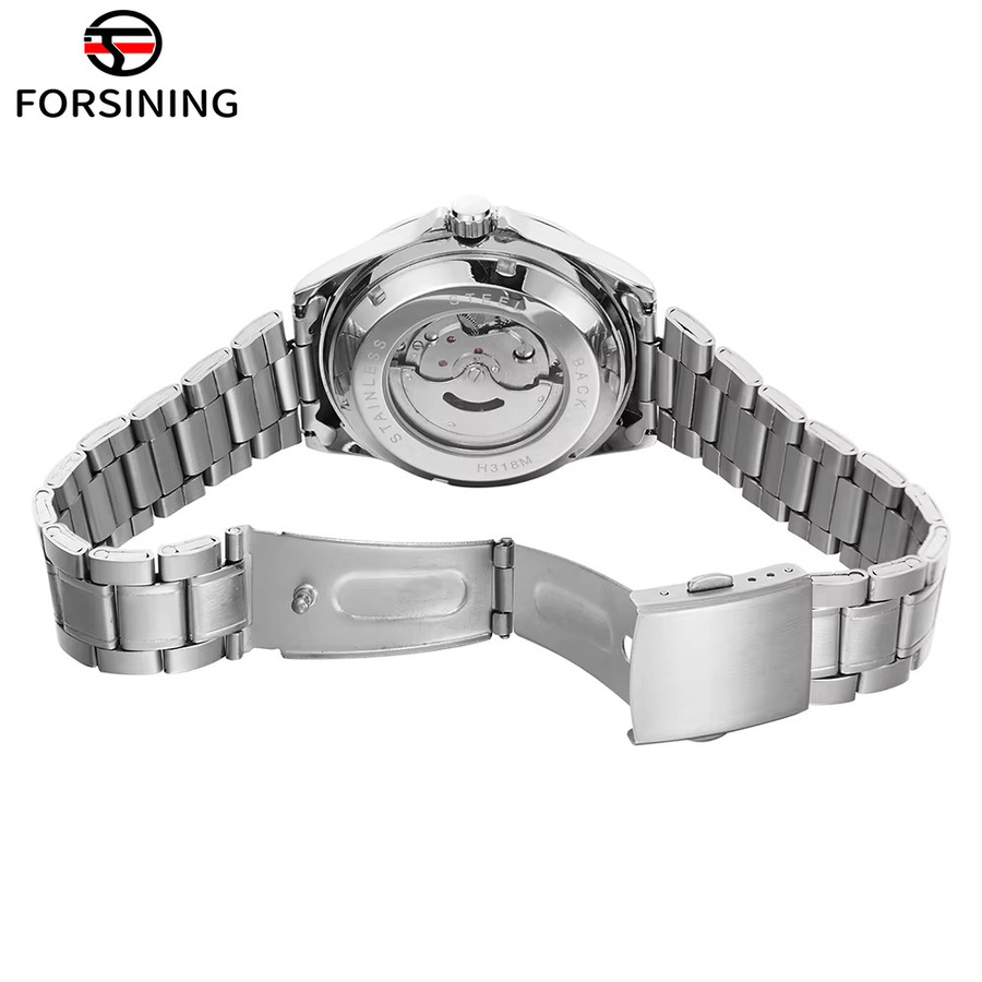 FORSINING Armbanduhr Automatik, Edelstahl, Herren, Datum - Bild 3