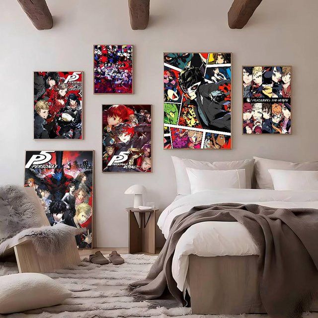 Potdemiel Anime Persona 5 Selbstklebendes Poster aus Kraftpapier in Multicolor - Bild 1