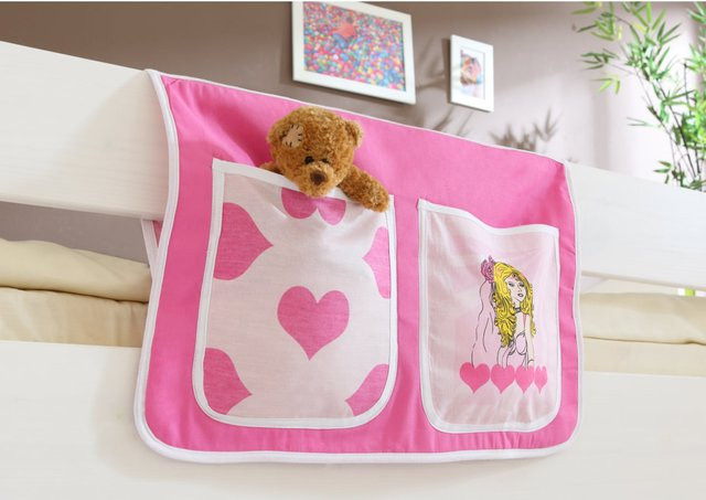 TiCAA Kinder Bett-Tasche für Hochbett und Etagenbett in Pink - Bild 1