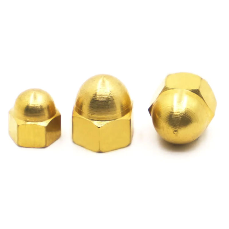 SZYANGYI Kappenmuttern aus Messing in Gold, DIN 1587 Sechskantmuttern mit Dome Kopf - Bild 2