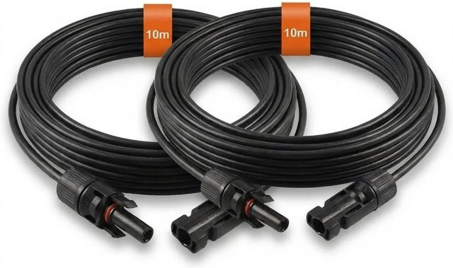 PVundSO Solarkabel-Verlängerung 2x 10m Schwarz mit MC4 Steckern - Bild 1
